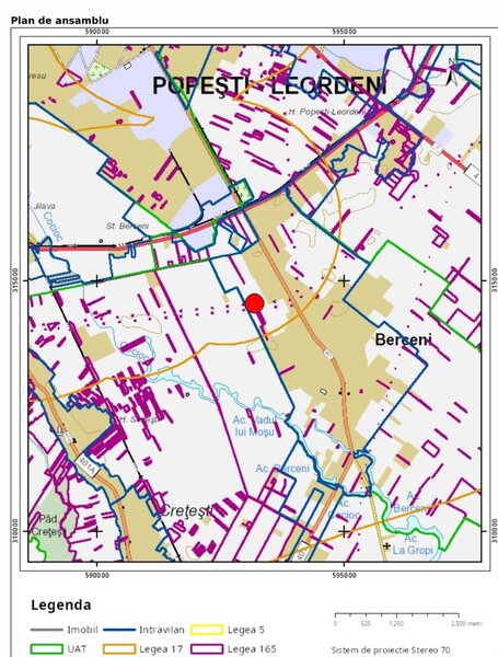 Ilfov Teren de vanzare  5.710 mp  Strada Sfanta Ana, 2 deschidere la drum